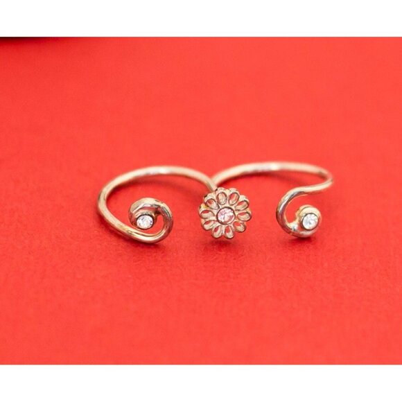 Vintage Multi Finger Sterling Silver 925 Size 5 Ring - F5 - Picture 1 of 4